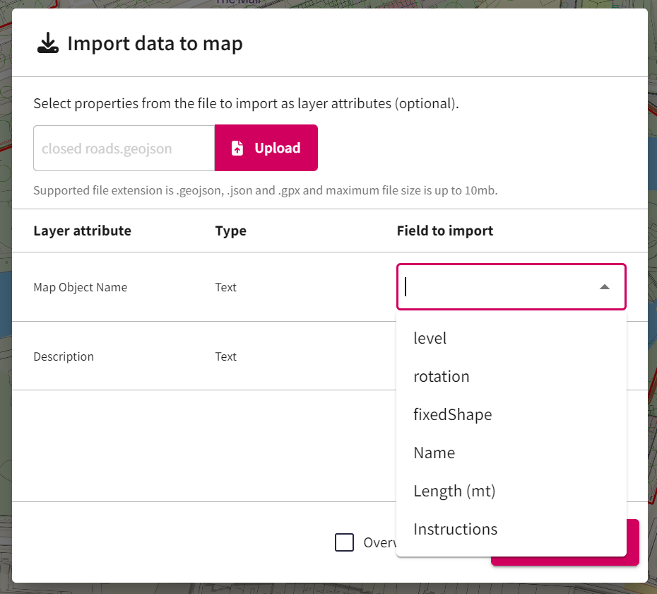How to import geospatial data into your plans